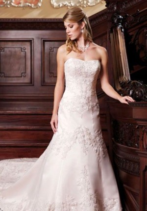 Alluring Strapless Bateau Lace